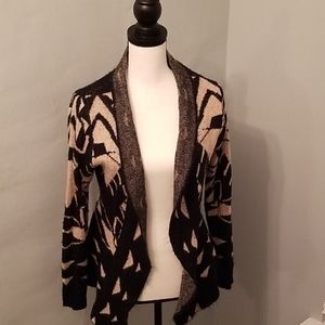 2 for $10 - Aztec print black and tan sweater